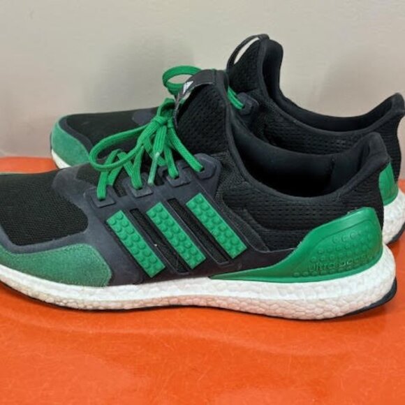 Adidas Men's Ultraboost LEGO X DNA Green/Black Sneakers SIZE 12 US - Picture 2 of 7